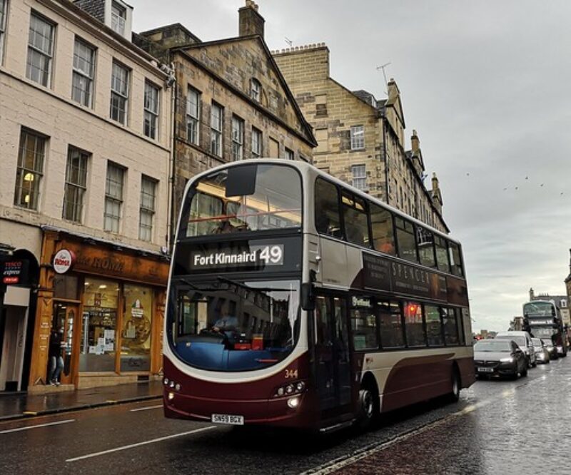 A number 49 bus goes to Fort Kinnaird